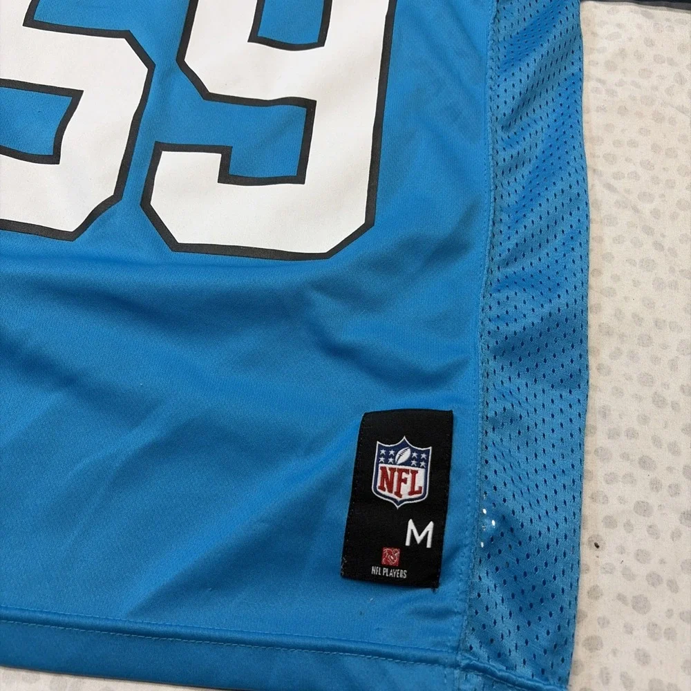NFL Team Apparel Carolina Panthers Luke Kuechly 59 Jersey Youth Med 10/12 Blue